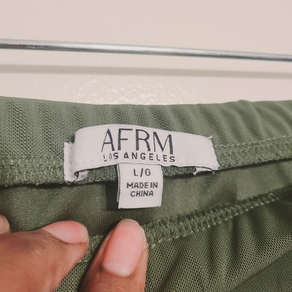 AFRM Los Angeles | Women's Long Sleeve Two Piece Green Skirt Set (Size Large/XL) - Picture 8 of 16